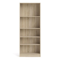 Thumbnail for Oak Finish Simple Tall Wide Open Bookcase 4 Shelves