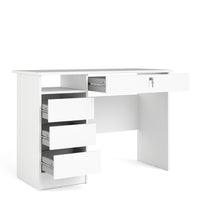 Thumbnail for Function Plus Desk (3+1) handle free Drawer in White