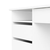 Thumbnail for Function Plus Desk (3+1) handle free Drawer in White