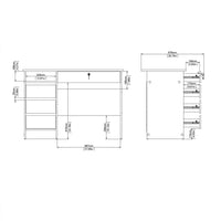 Thumbnail for Function Plus Desk (3+1) handle free Drawer in Jackson Hickory Oak