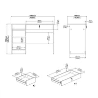 Thumbnail for Function Plus Desk (3+1) handle free Drawer in Jackson Hickory Oak