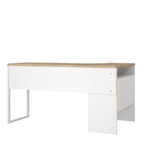 Thumbnail for White and Oak 2 Drawer Office Study Desk