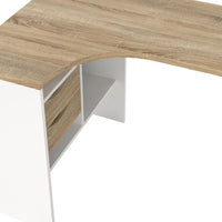 Thumbnail for White and Oak 2 Drawer Office Study Desk