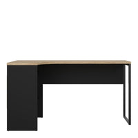 Thumbnail for Matt Black and Oak 2 Drawer Office Study Desk