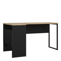 Thumbnail for Matt Black and Oak 2 Drawer Office Study Desk