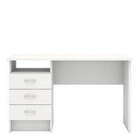 Thumbnail for White Pedestal 3 Drawer Office Desk