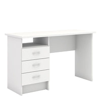 Thumbnail for White Pedestal 3 Drawer Office Desk