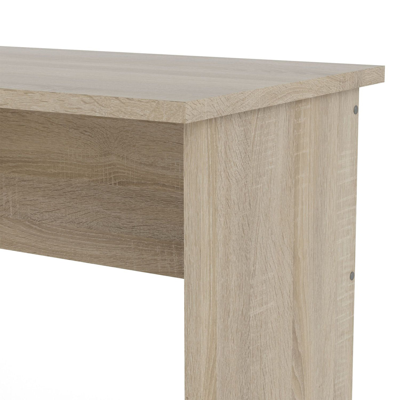 Function Plus Oak Desk 3 White Drawers