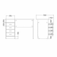 Thumbnail for Function Plus 4 Drawer Desk in White