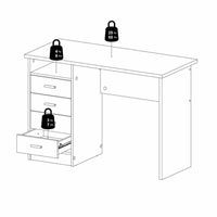 Thumbnail for Function Plus 4 Drawer Desk in White