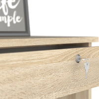 Thumbnail for Small Lockable Oak 5 Drawer Office Study Desk With Metal Handles