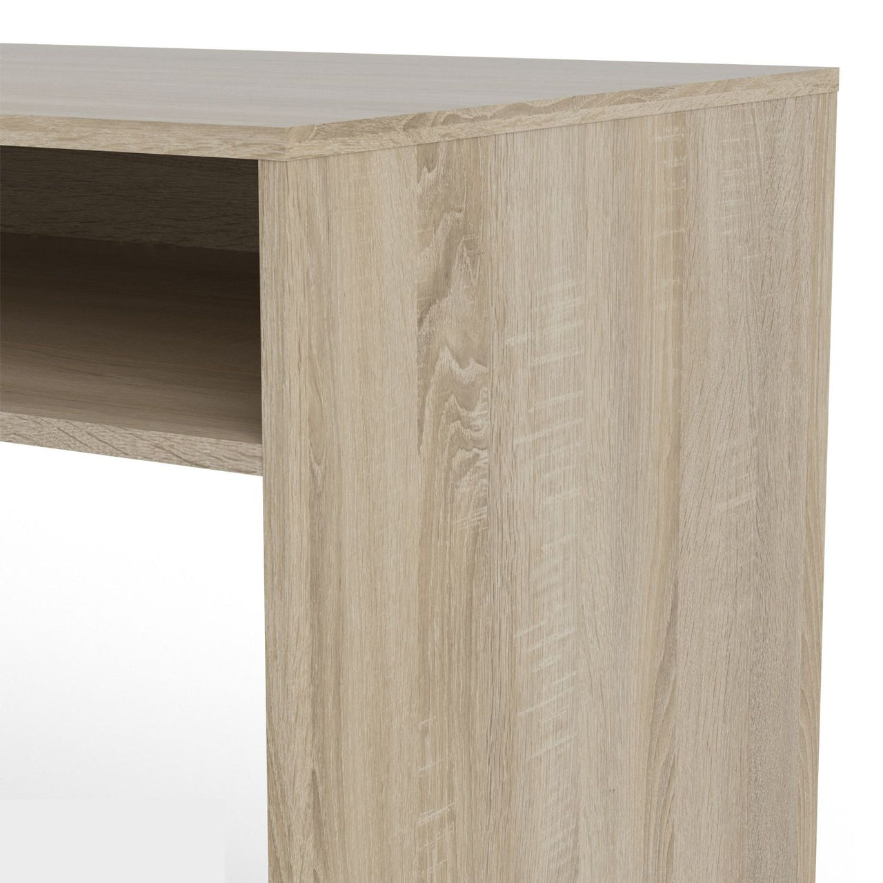 Function Plus Desk multifunctional Desk with Drawer and 1 Door in White and Oak