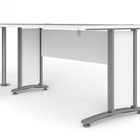 Thumbnail for Desk 150 cm in White With Silver grey steel legs