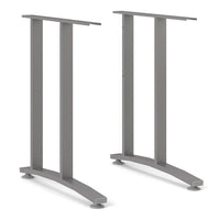 Thumbnail for Desk 150 cm in White With Silver grey steel legs