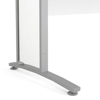 Thumbnail for Desk 150 cm in White With Silver grey steel legs