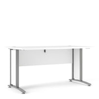 Thumbnail for Desk 150 cm in White With Silver grey steel legs