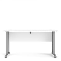 Thumbnail for Desk 150 cm in White With Silver grey steel legs