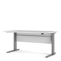 Thumbnail for Desk 150 cm in White With Silver grey steel legs