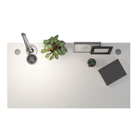 Thumbnail for Desk 150 cm in White With Silver grey steel legs