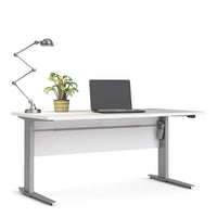 Thumbnail for Desk 150 cm in White With Silver grey steel legs