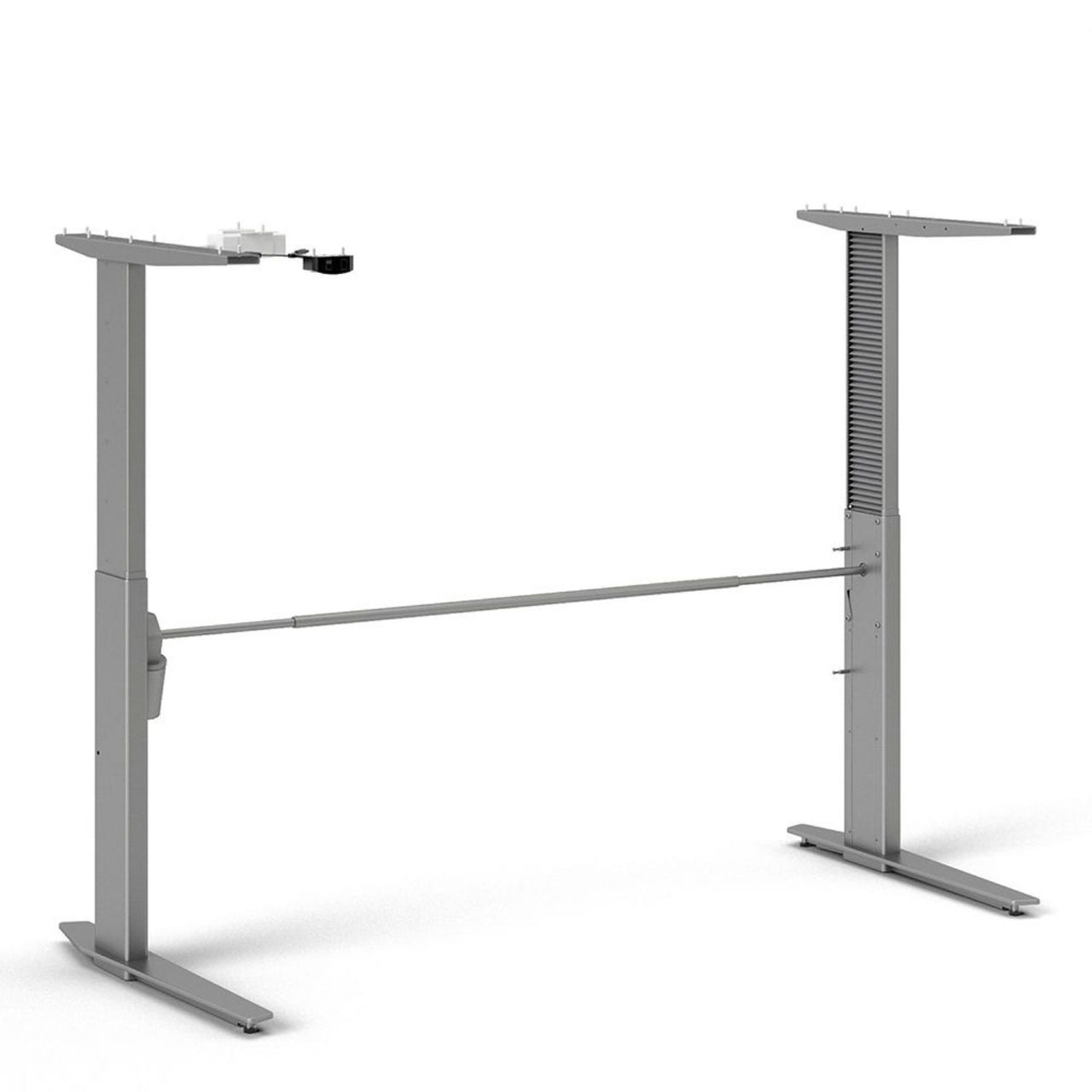 Desk 150 cm in White With Silver grey steel legs