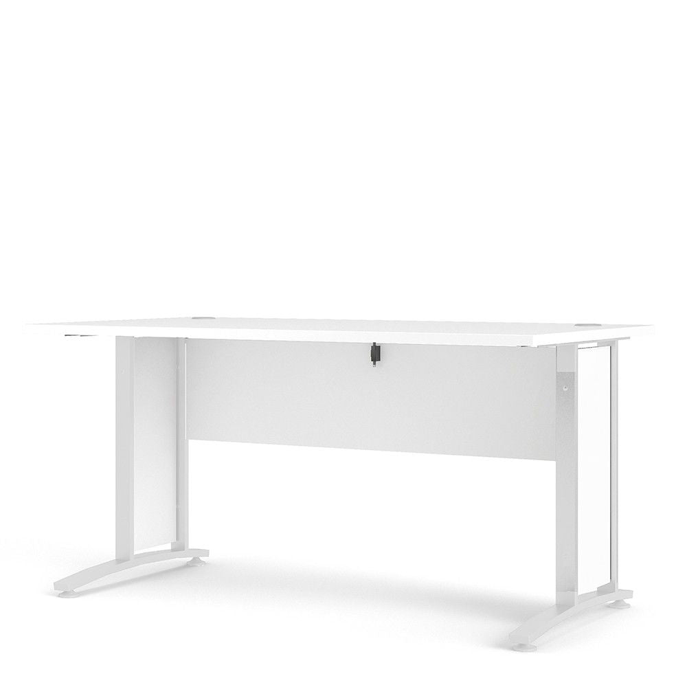 Desk 150 cm in White With White legs