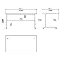 Thumbnail for Desk 150 cm in White With White legs