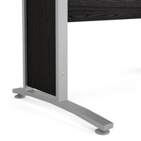 Thumbnail for Desk 150 cm in Black woodgrain With Silver grey steel legs