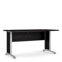 Thumbnail for Desk 150 cm in Black woodgrain With Silver grey steel legs