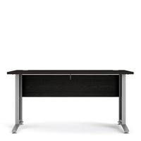 Thumbnail for Desk 150 cm in Black woodgrain With Silver grey steel legs