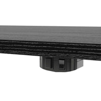 Thumbnail for Black Woodgrain Office Desk With Grey Steel Height Adjustable Legs