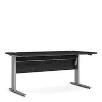 Thumbnail for Black Woodgrain Office Desk With Grey Steel Height Adjustable Legs