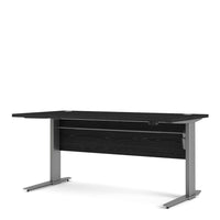 Thumbnail for Desk 150 cm in Black woodgrain With Silver grey steel legs