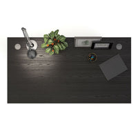 Thumbnail for Desk 150 cm in Black woodgrain With Silver grey steel legs