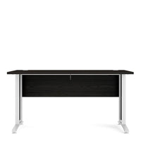 Thumbnail for Desk 150 cm in Black woodgrain With White legs