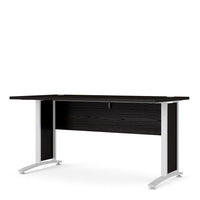 Thumbnail for Desk 150 cm in Black woodgrain With White legs