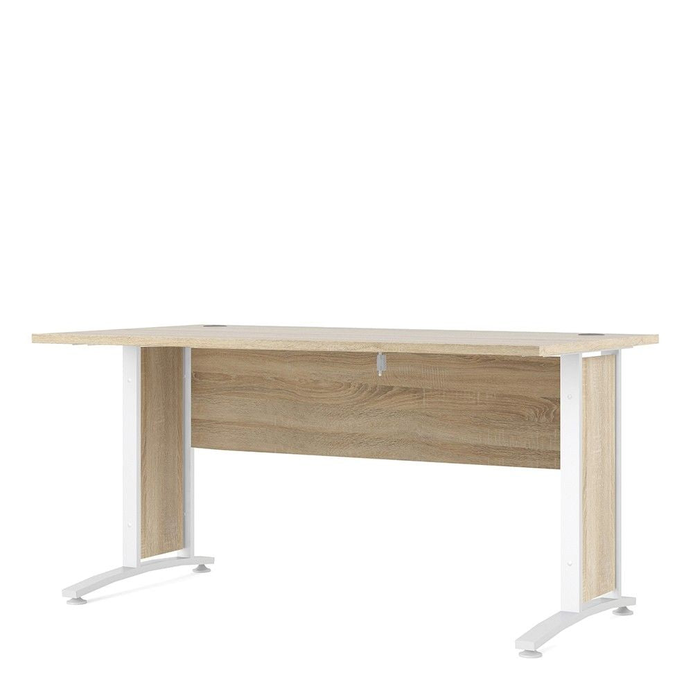 Desk 150 cm in Oak With White legs