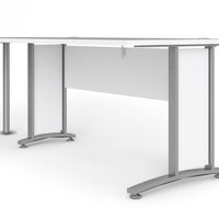 Thumbnail for Desk 120 cm in White With Silver grey steel legs