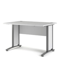 Thumbnail for Desk 120 cm in White With Silver grey steel legs