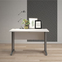 Thumbnail for Desk 120 cm in White With Silver grey steel legs