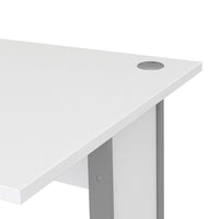 Thumbnail for Desk 120 cm in White With Silver grey steel legs