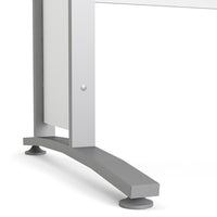 Thumbnail for Desk 120 cm in White With Silver grey steel legs