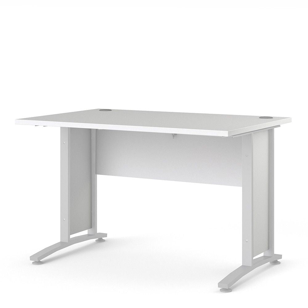 Desk 120 cm in White With White legs