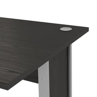 Thumbnail for Prima Desk 120 cm in Black woodgrain With Silver grey steel legs