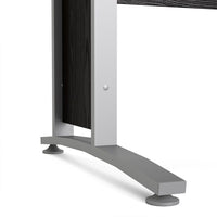 Thumbnail for Prima Desk 120 cm in Black woodgrain With Silver grey steel legs