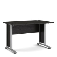 Thumbnail for Prima Desk 120 cm in Black woodgrain With Silver grey steel legs