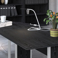 Thumbnail for Prima Desk 120 cm in Black woodgrain With White legs