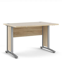 Thumbnail for Desk 120 cm in Oak With Silver grey steel legs