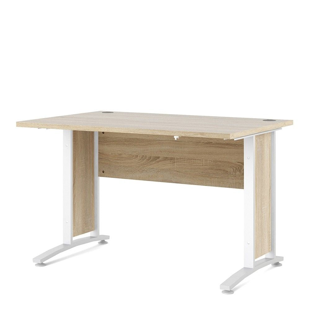 Desk 120 cm in Oak With White legs