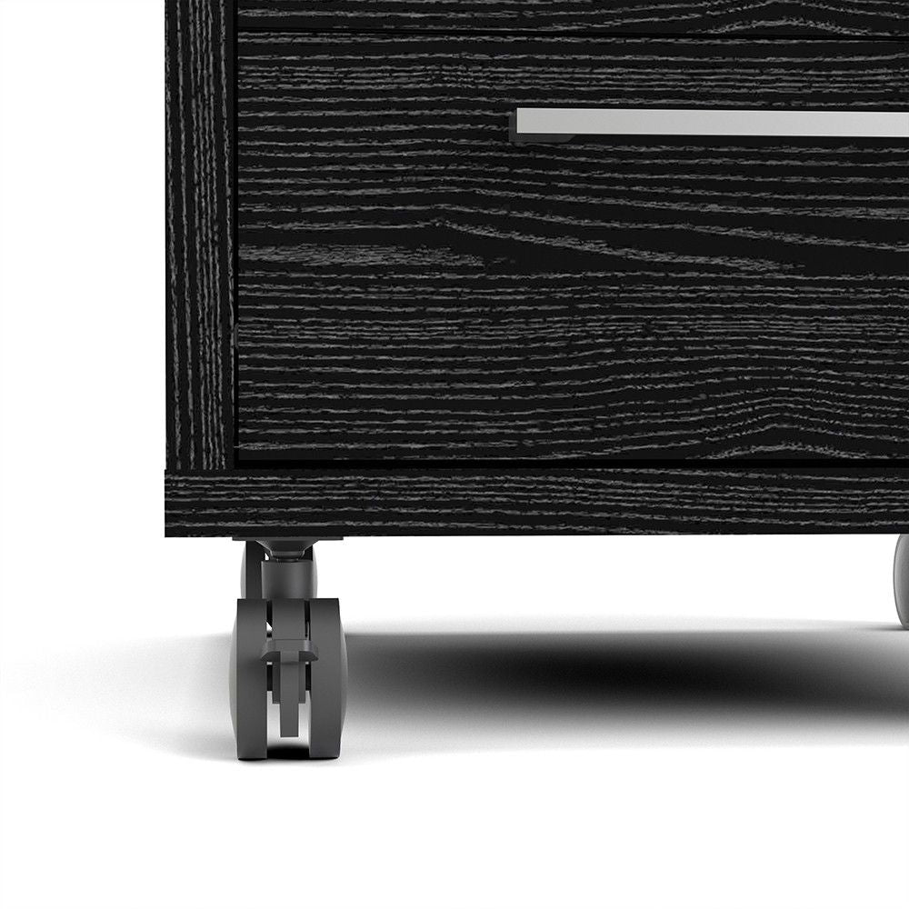 Mobile cabinet in Black woodgrain